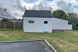 Garage en béton enduit